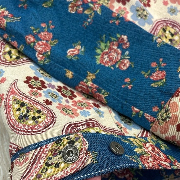 Valabasas "Picasso" Jacket multicolored paisley and floral design sz M - Picture 8 of 12